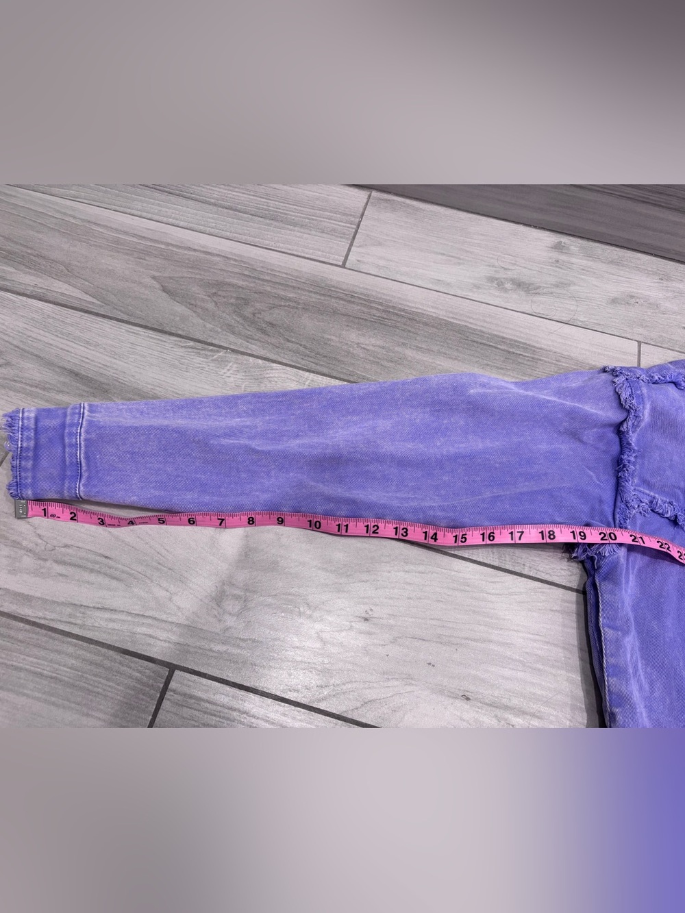Purple Minnie Mouse Distressed Denim Jacket - Picture 10 of 11